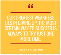 Thomas Edison- don't give up